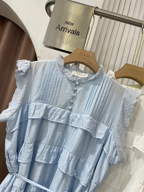 Women Aesthetic Tiered Ruffle Mini Dress